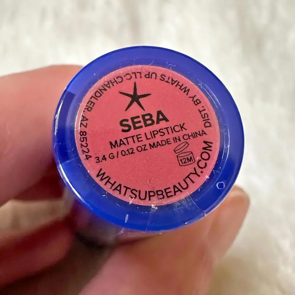 NEW What's Up Beauty Egyptian Queen Matte Lipstick Shade Seba Vegan 3.4g